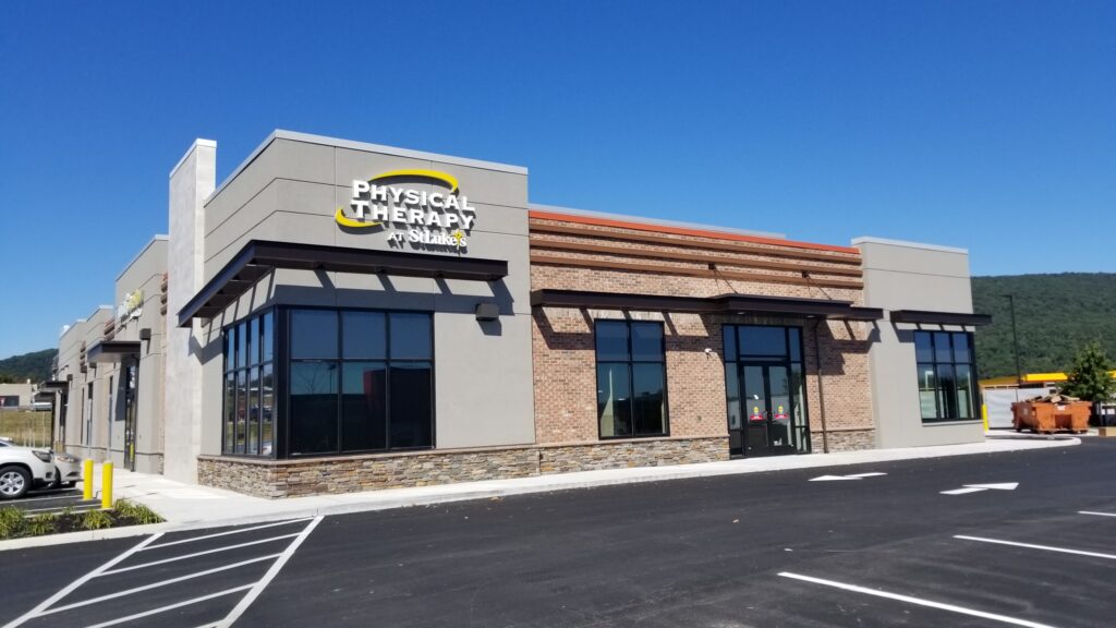 Physical therapy office in a new single-story building